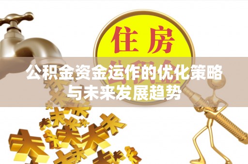 西昌公积金资金运作的优化策略与未来发展趋势