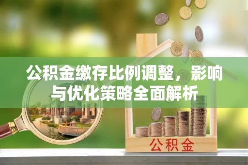 西昌公积金缴存比例调整，影响与优化策略全面解析